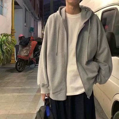 pinterest aesthetic warm zipper closure hoodie, korean style, retro baseball jacket, cotton jacket, casual hoodie jacket, winter