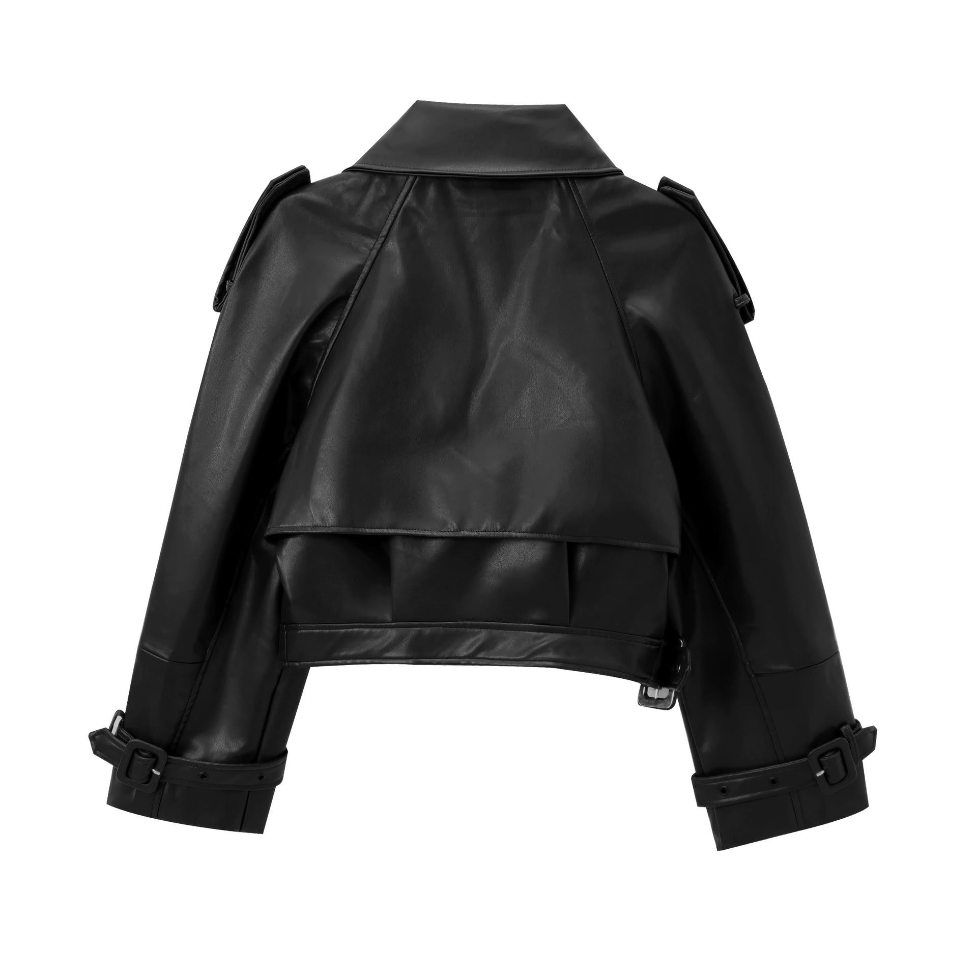 Short PU Leather Jacket Street Style